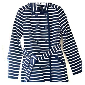 Striped Trench Coat
